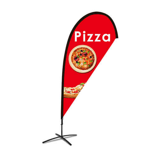 Beachflag Pizza in Größe S